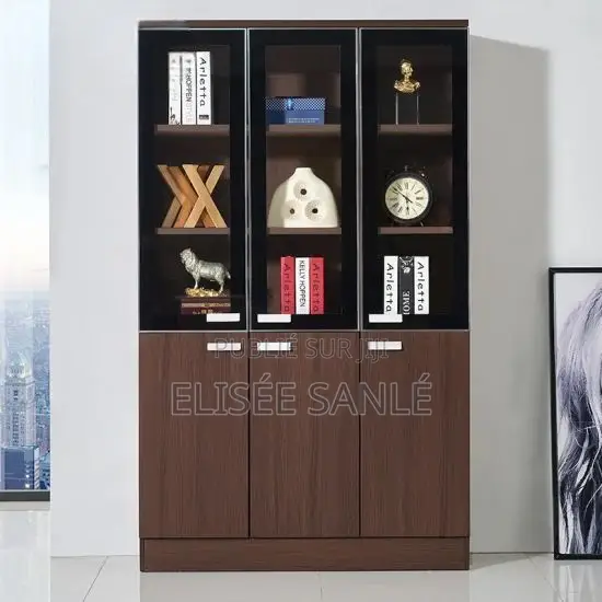Armoire De Fichiers Bureau 3 Portes – Bibliothèque Bois