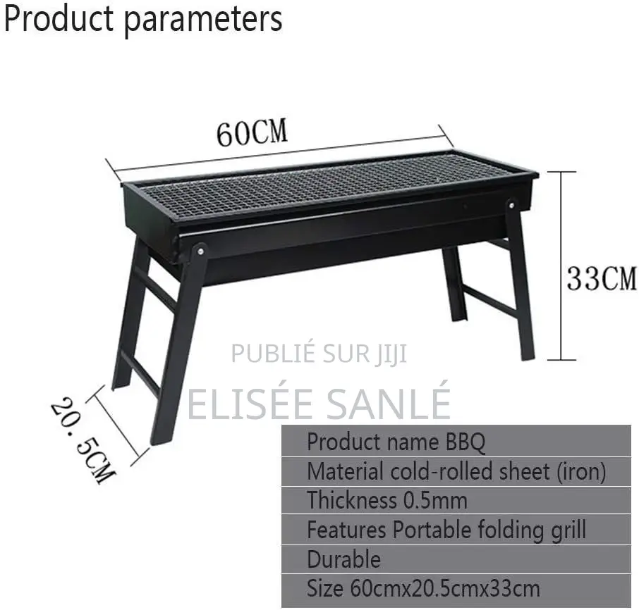Barbecue Portatif Au Charbon – Pliable