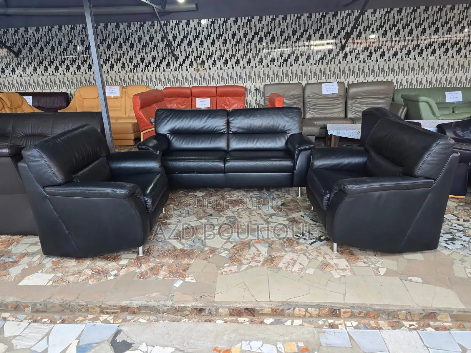 Salon en Cuir De Buffle Importé d'Europe