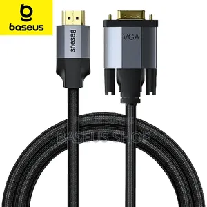 Câble Hdmi Vers Vga Baseus 2m Gris – Adaptateur Écran Hd Pc