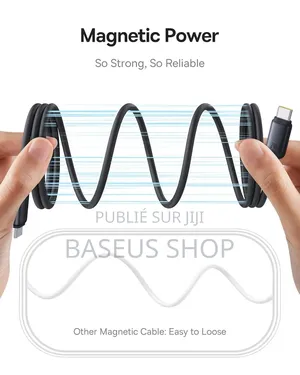 Câble Magnétique Usb-C Baseus Picogo, 240 W, Enroulé, Compatible Avec