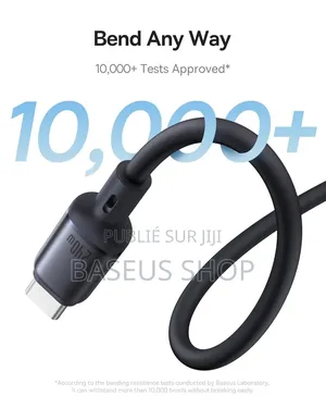Câble Magnétique Usb-C Baseus Picogo, 240 W, Enroulé, Compatible Avec