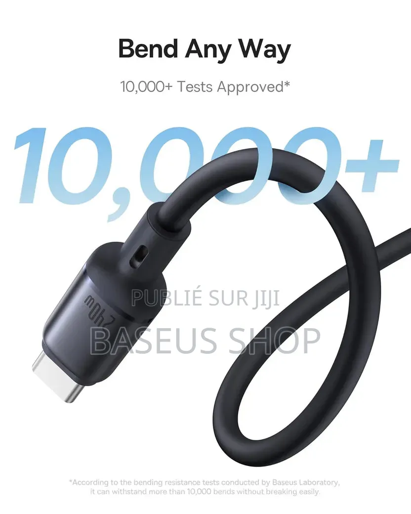 Câble Magnétique Usb-C Baseus Picogo, 240 W, Enroulé, Compatible Avec