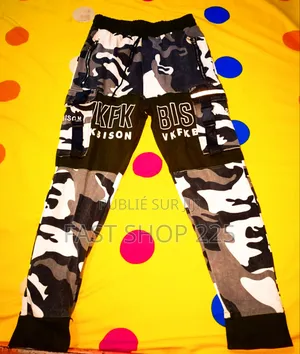 Pantalon Cargo Noir Et Blanc