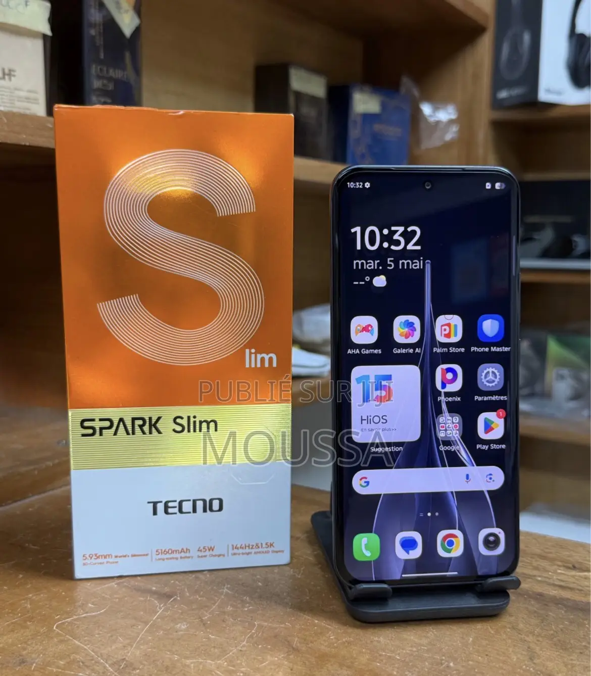 Nouveau Tecno Spark Slim 256 GB Bleu