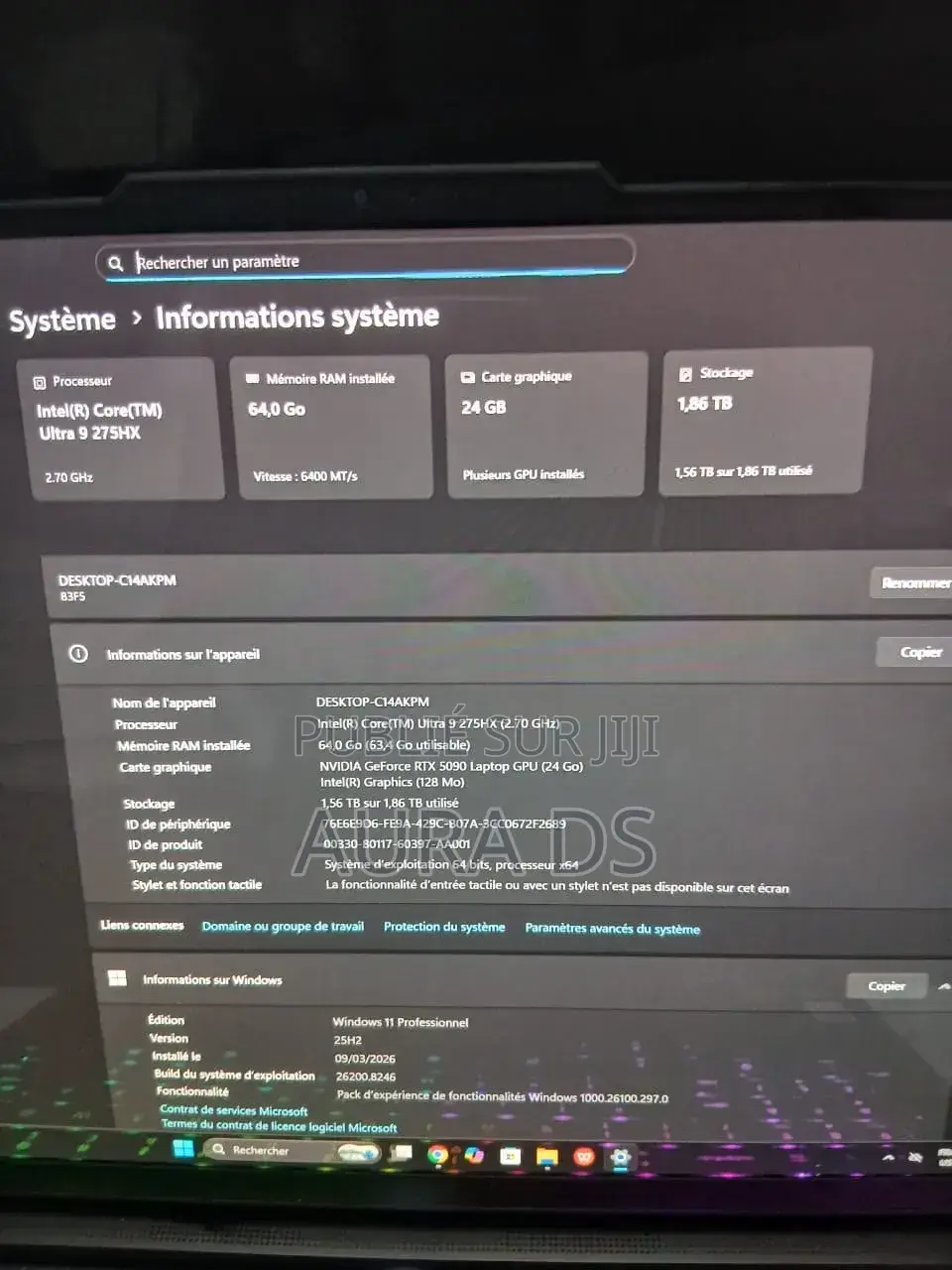 Nouveau Lenovo Legion Pro 7 64GB Intel Core Ultra 9 SSD 2T