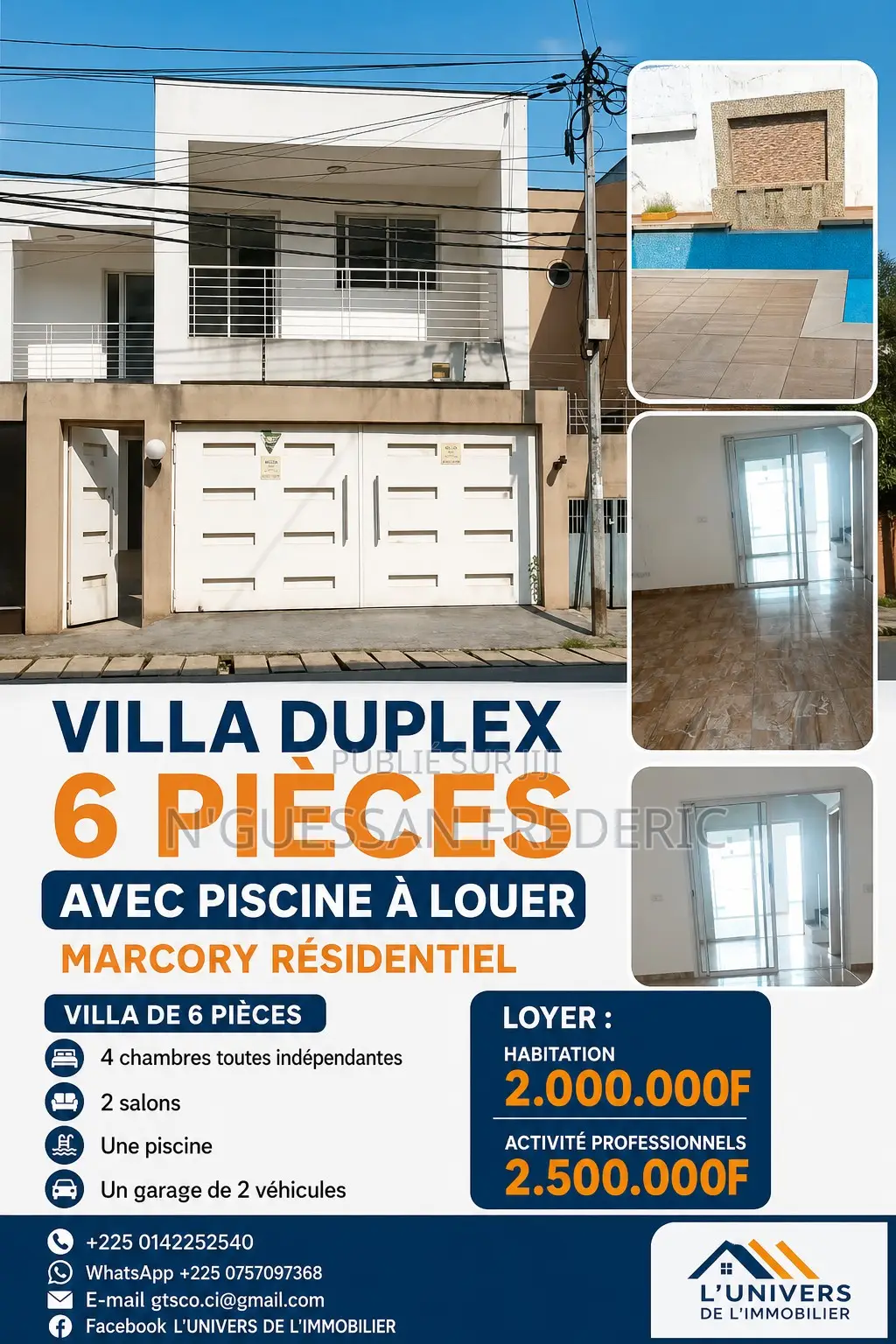 4chbre Duplex dans Marcory à Louer