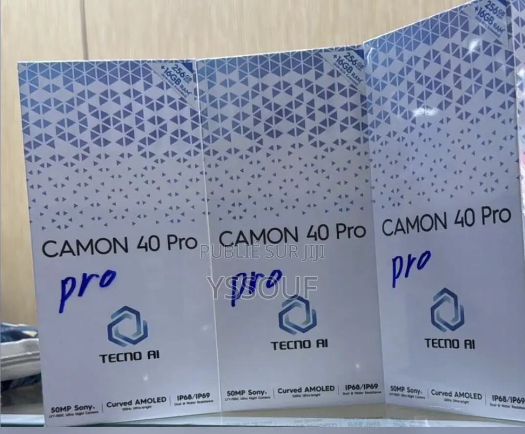 Nouveau Tecno Camon 40 Pro 5G 256 GB Noir
