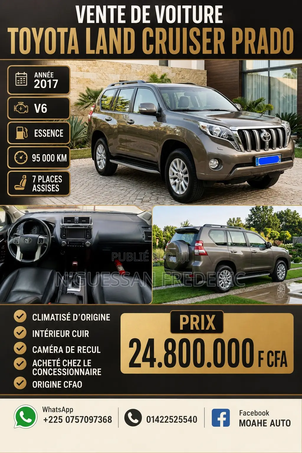 Toyota Land Cruiser Prado 4.0 Petrol TX-L 2017 Beige