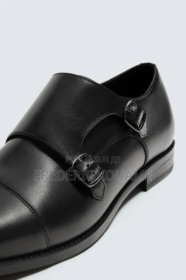 Chaussures en Cuir Noir Pour Homme