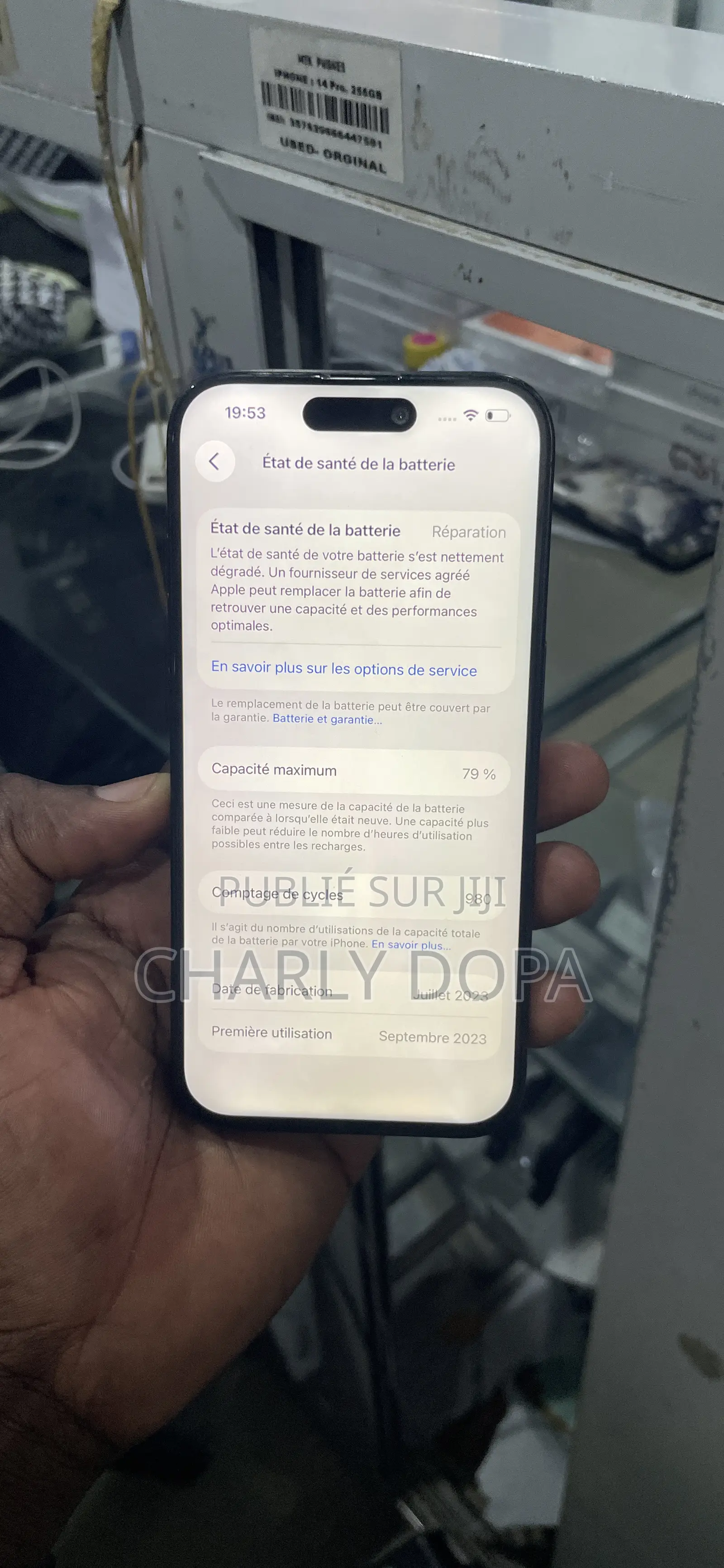 Apple iPhone 15 Pro 128 GB Noir