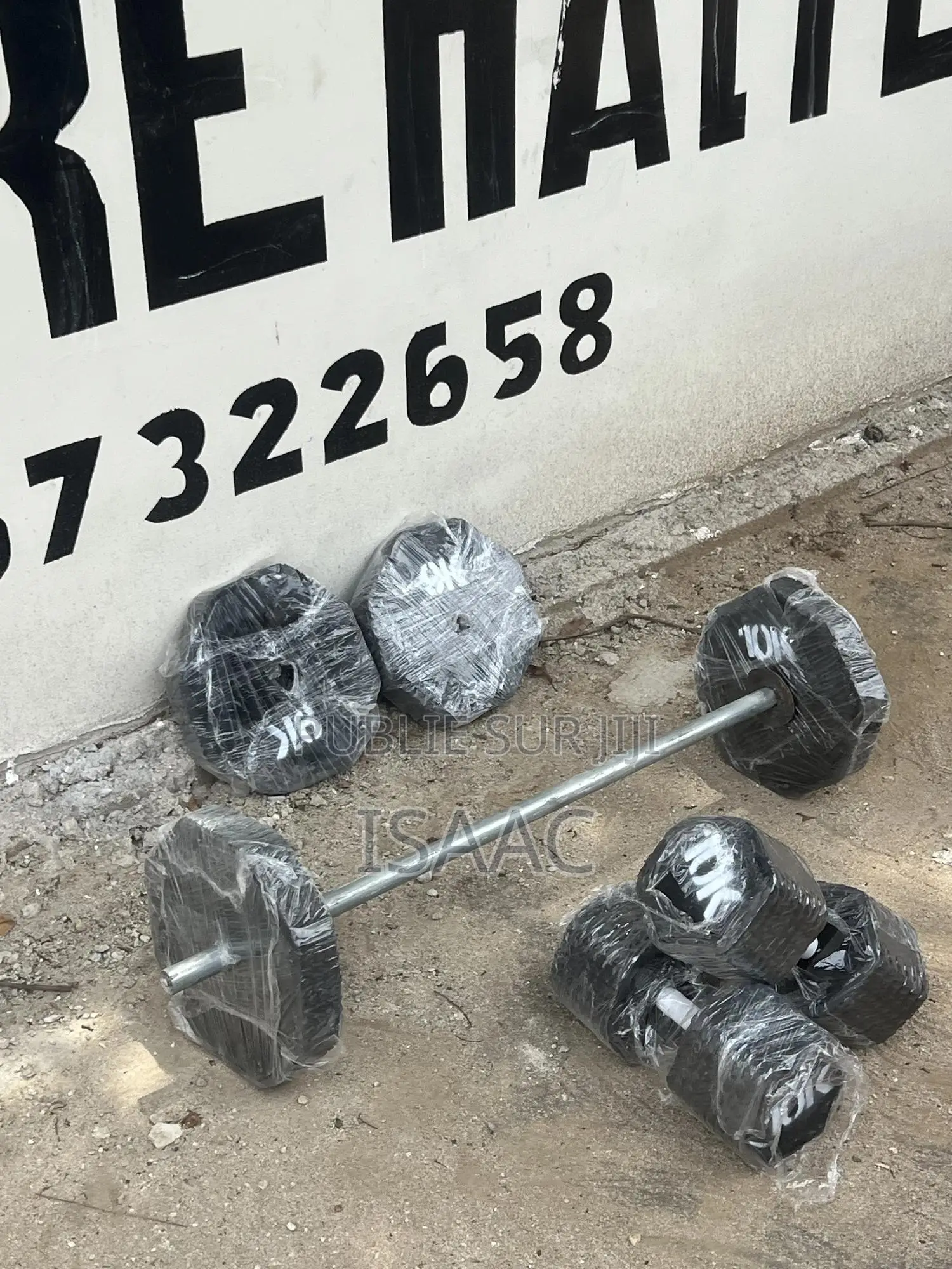 Kit Barre Curl 30 Kg Avec Haltère 10 Kg Démontable Et Rechargeable