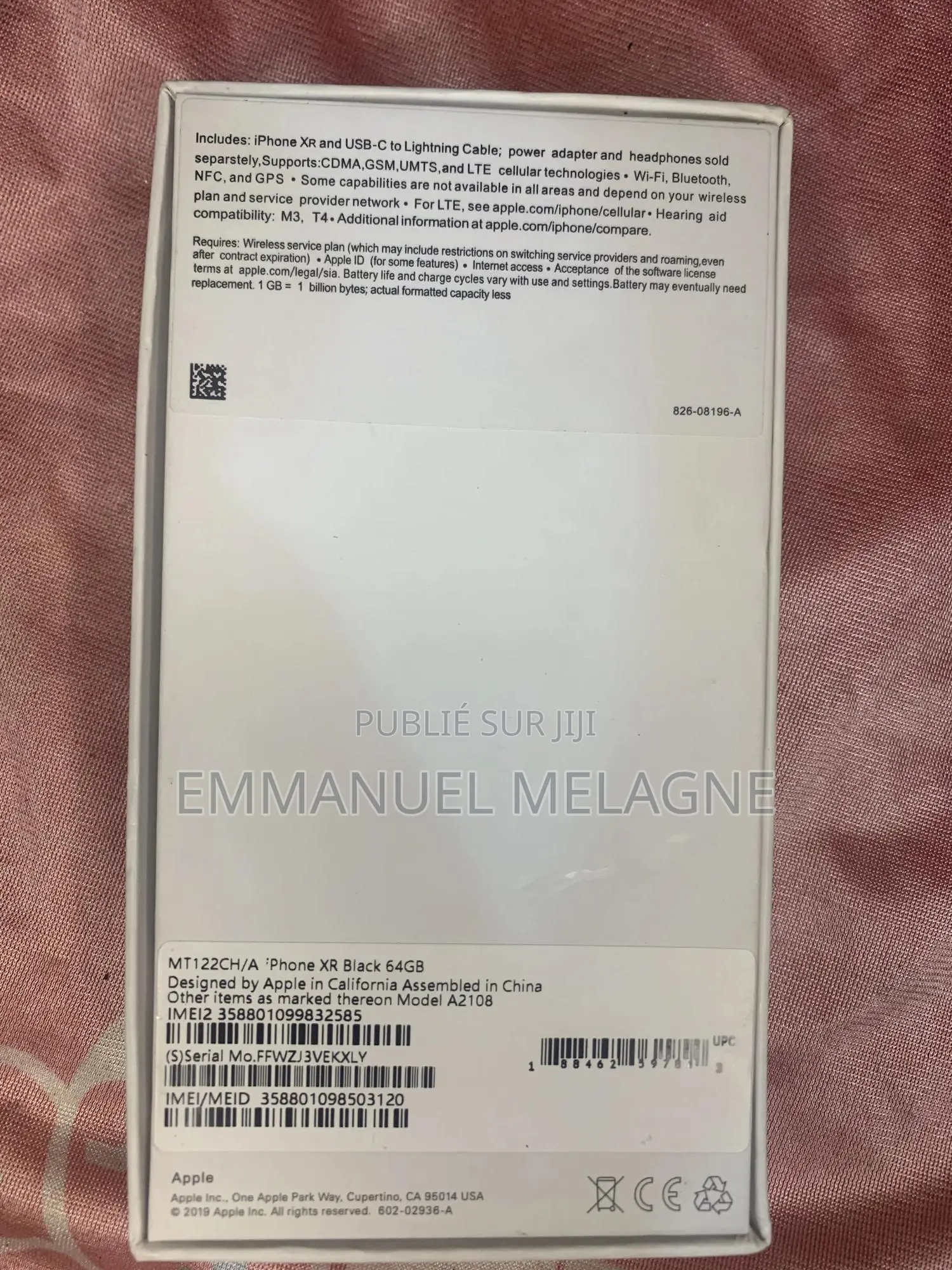 Apple iPhone XR 64 GB Noir