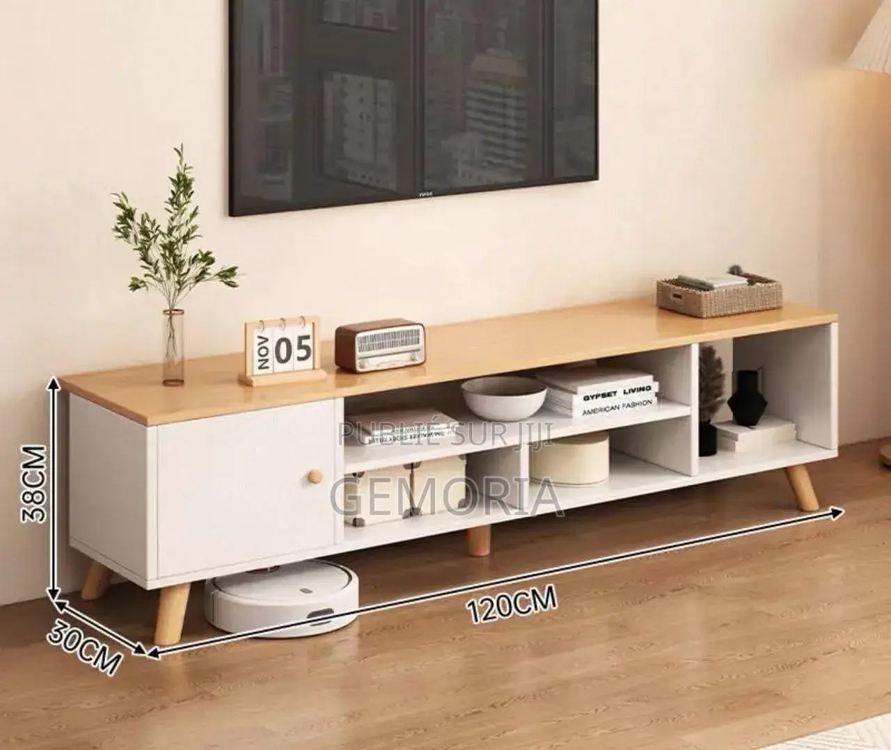 Meuble Tv Marron - Blanc