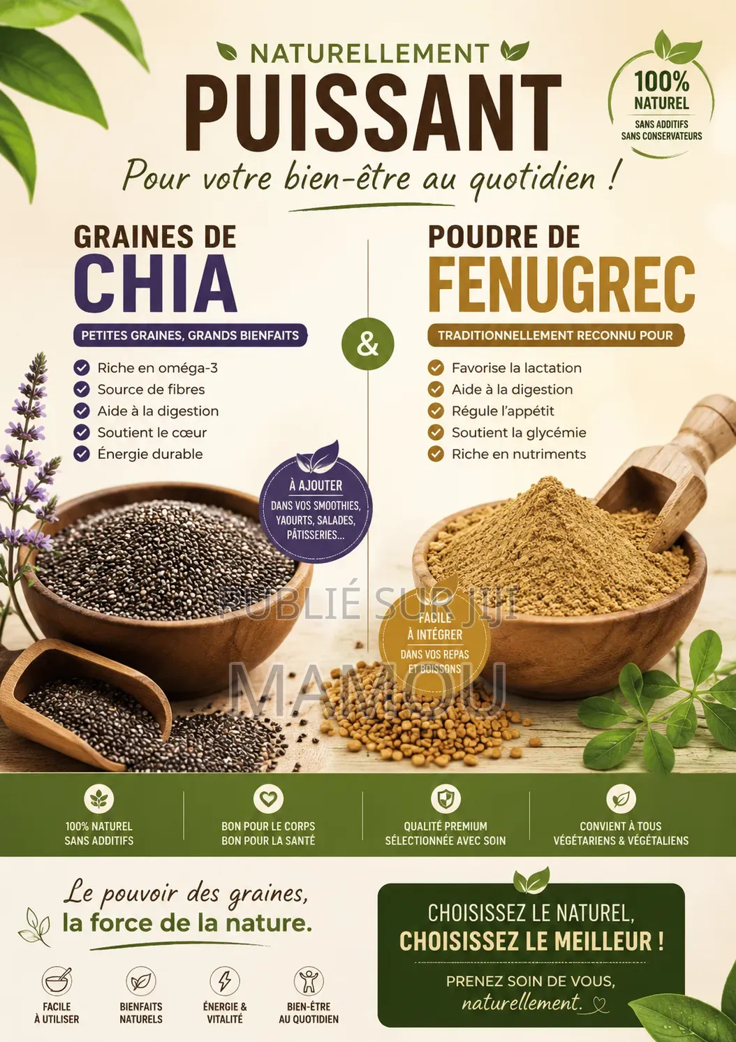 Grain De Chia - Poudre De Fenugrec
