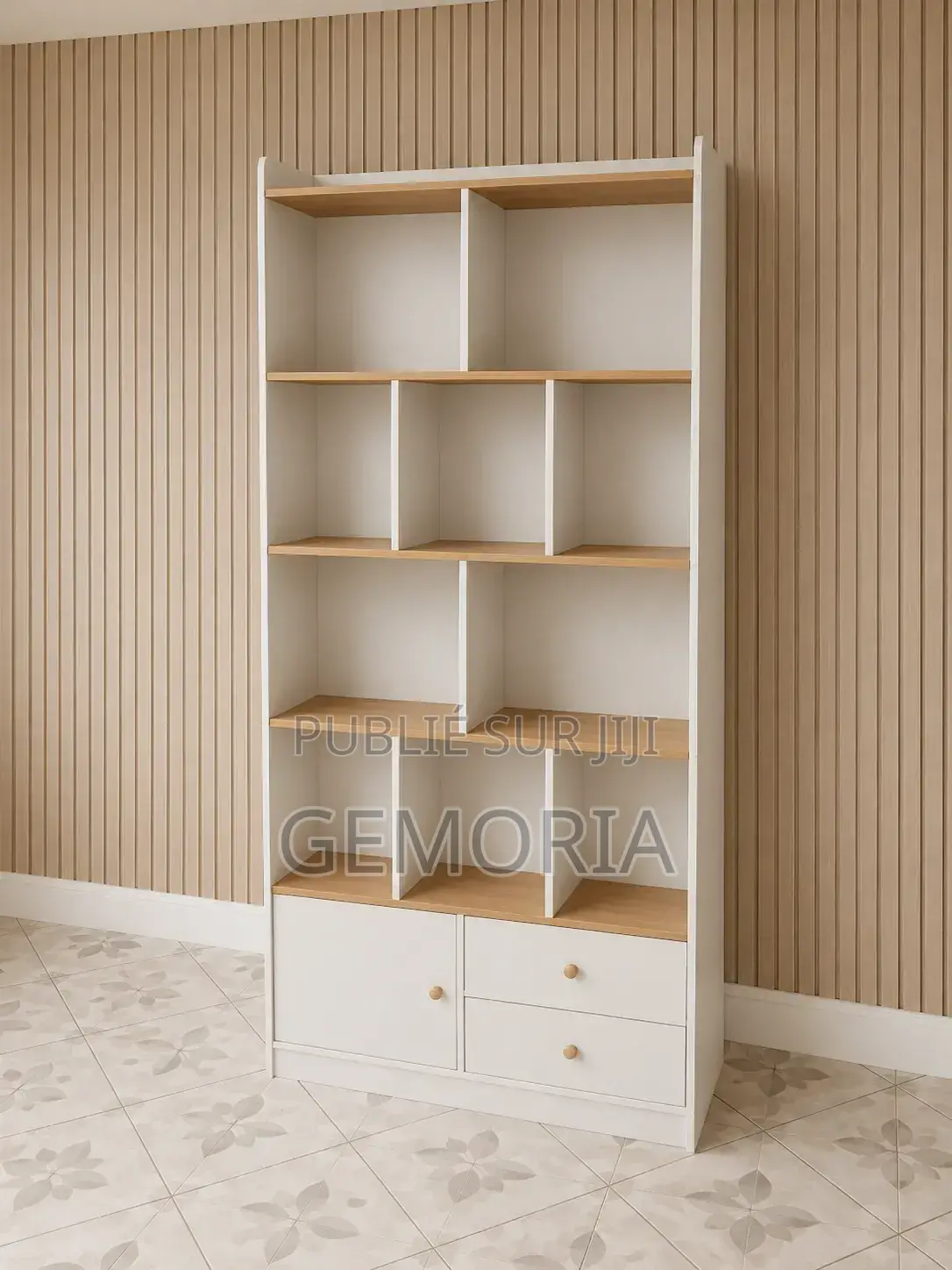 Bibliothèque Moderne Xl - Rangement Scandinave Avec Portes (181 Cm)