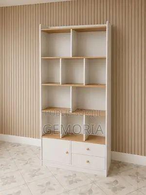 Bibliothèque Moderne Xl - Rangement Scandinave Avec Portes (181 Cm)