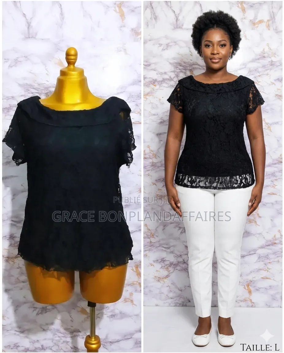 Haut en Dentelle Noir Pour Femme. Solde : 1500fcfa