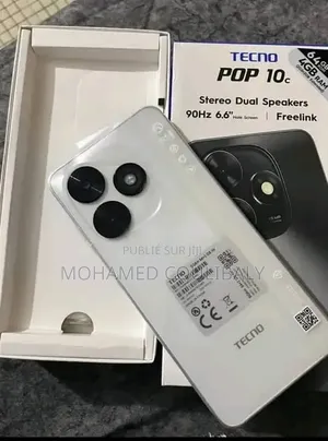 Nouveau Tecno Pop 10C 64 GB Blanc