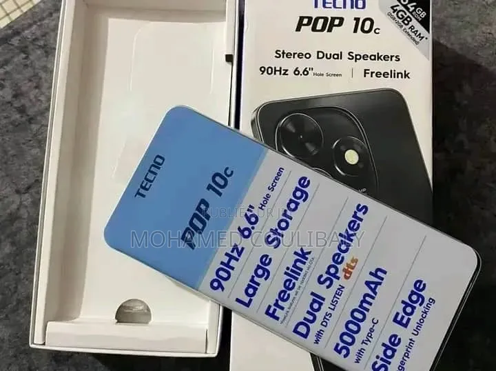 Nouveau Tecno Pop 10C 64 GB Blanc