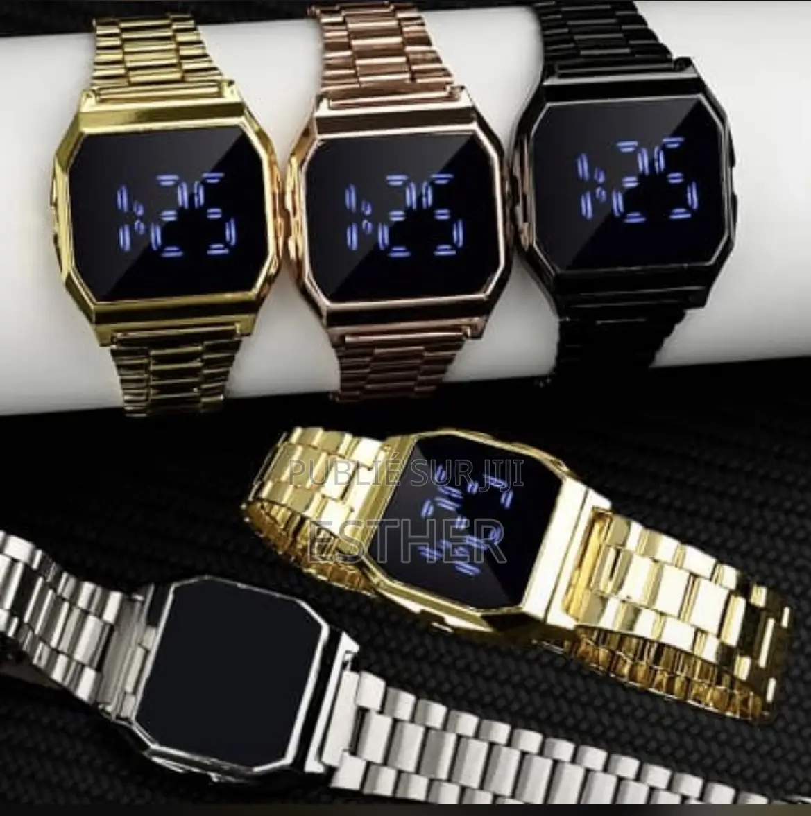 Montre Tactile Led Vintage Bracelet Acier (Plusieurs Couleurs)