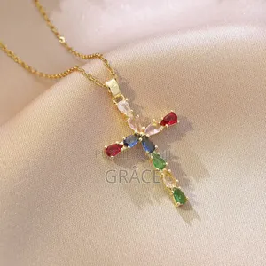 Collier en Crois Multicolore