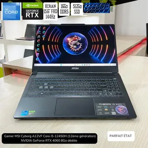 Nouveau Ordinateur portable MSI Cyborg 15 16GB Intel Core i5 SSD 512GB