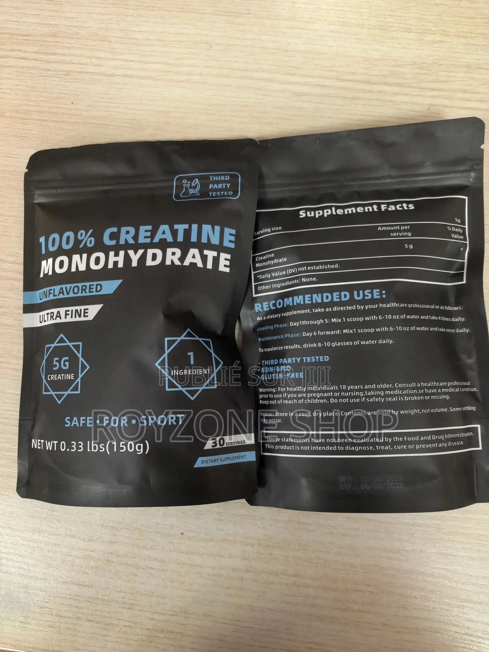 Créatine Monohydrate 100% Pure