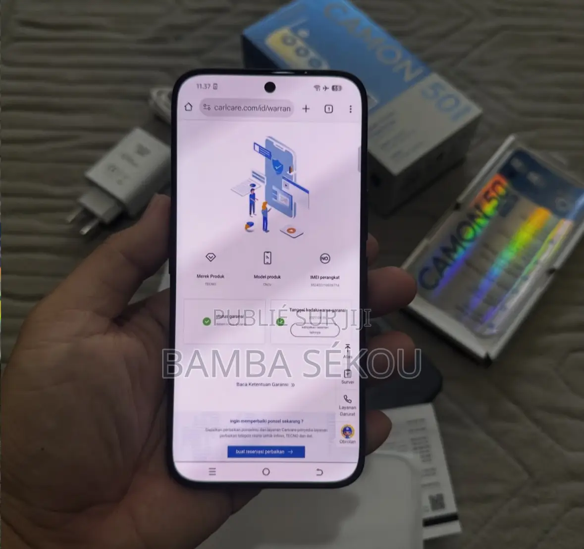 Nouveau Tecno Camon 50 256 GB Noir