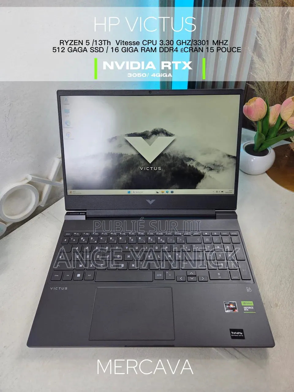 Nouveau Ordinateur portable HP Victus 15 16GB AMD Ryzen 5 SSD 512GB