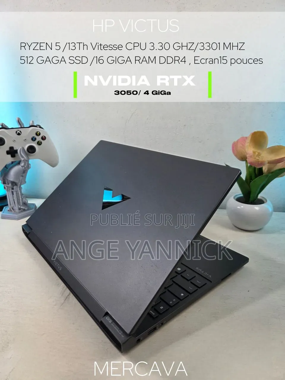 Nouveau Ordinateur portable HP Victus 15 16GB AMD Ryzen 5 SSD 512GB