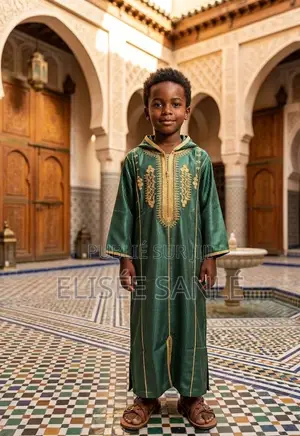 Boubou Marocain Enfant – 4 À 16 Ans