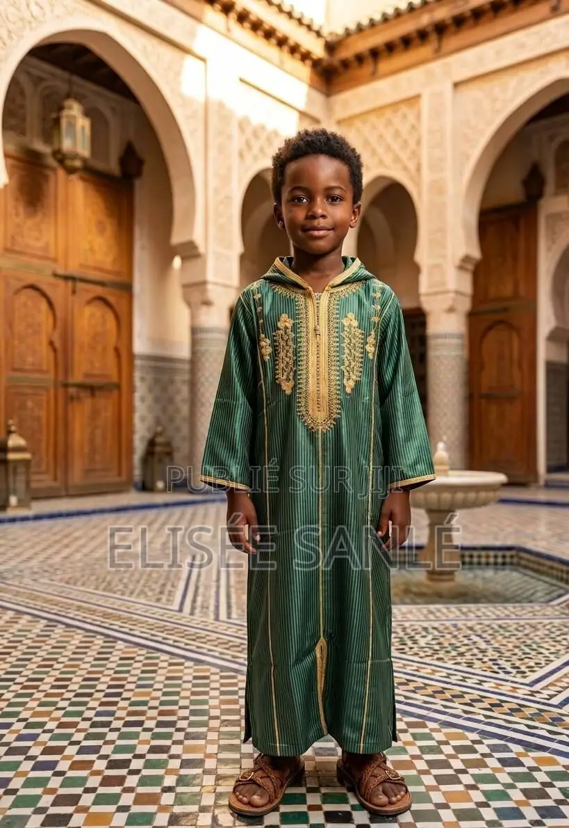 Boubou Marocain Enfant – 4 À 16 Ans