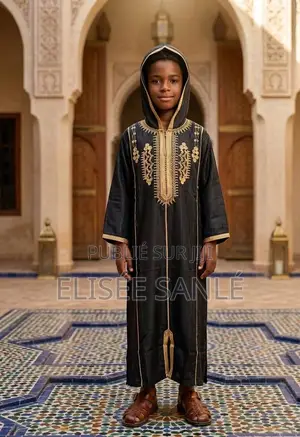 Boubou Marocain Enfant – 4 À 16 Ans