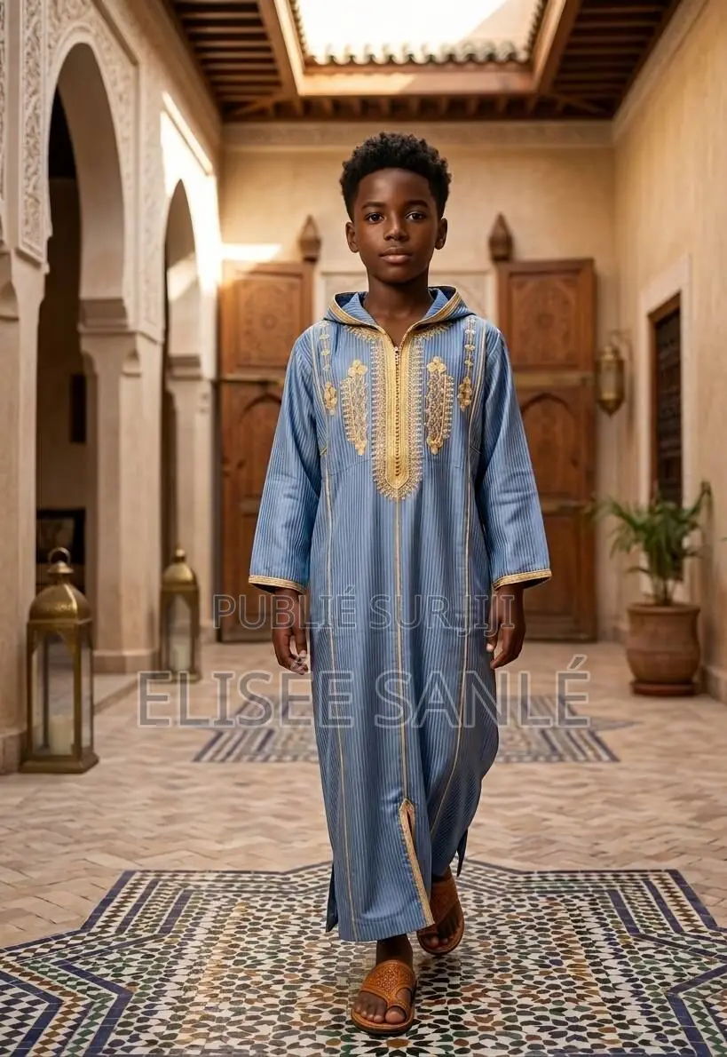 Boubou Marocain Enfant – 4 À 16 Ans