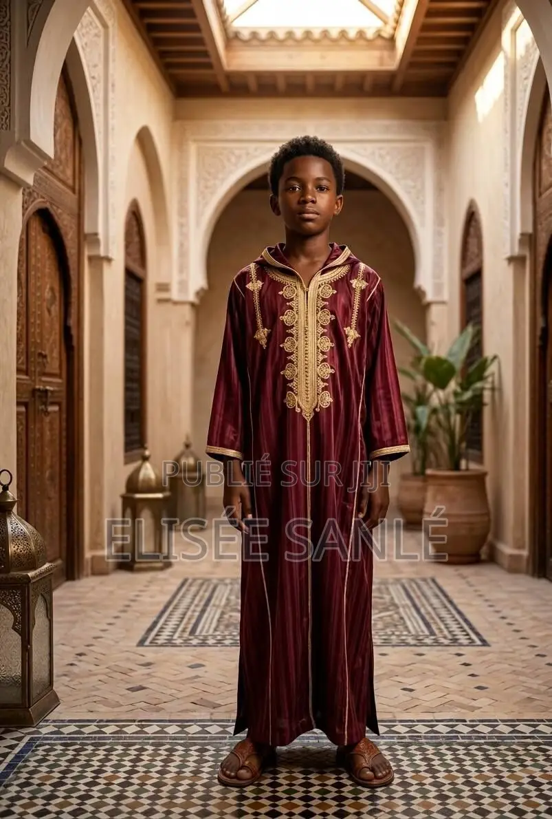 Boubou Marocain Enfant – 4 À 16 Ans