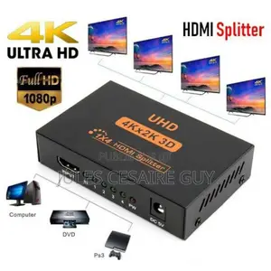 Splitter 1x4 Ports Hdmi 1 Entrée 4 Sorties Full Ultra Hd 3d