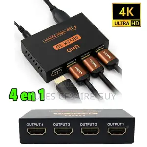 Splitter 1x4 Ports Hdmi 1 Entrée 4 Sorties Full Ultra Hd 3d