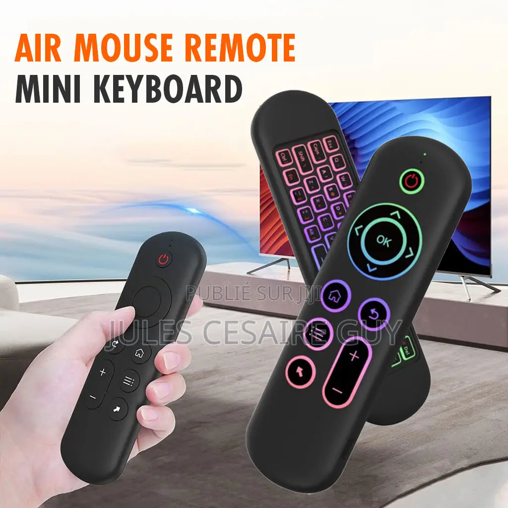 Mini Clavier Sans Fil Rétroéclairé Avec Télécommande Pour Smart Tv