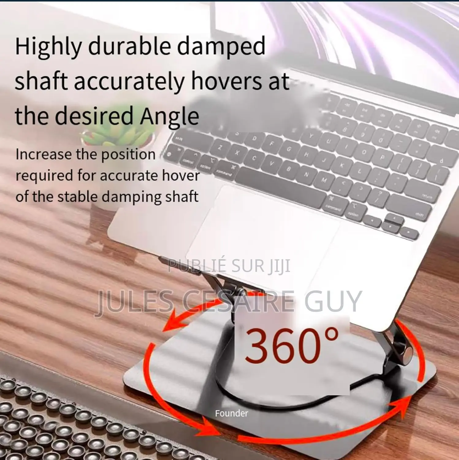 Support Ordinateur Rotatiion À 360° Et Ventilateur De Refroidissement