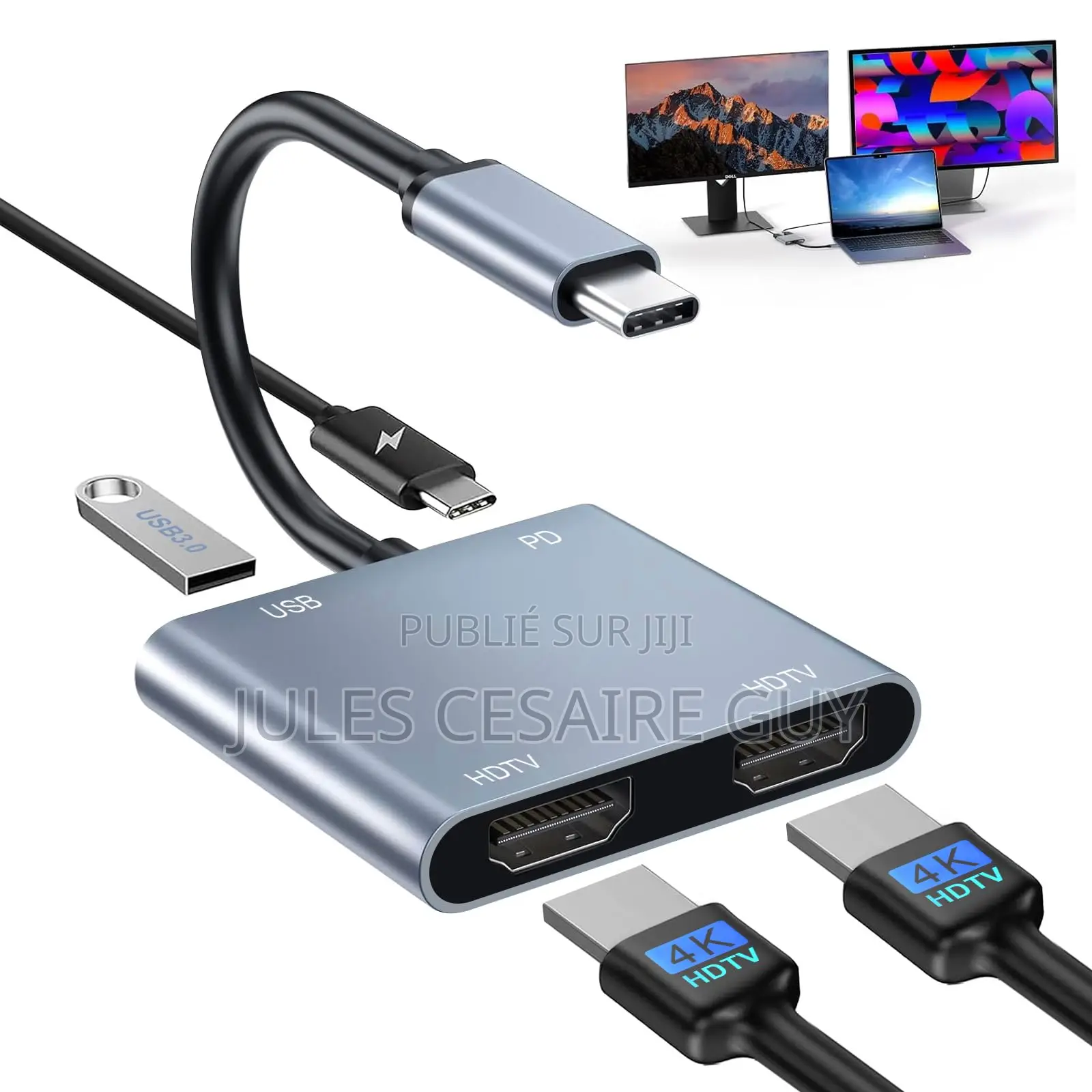 Adaptateur Usb-C Vers Double Hdmi