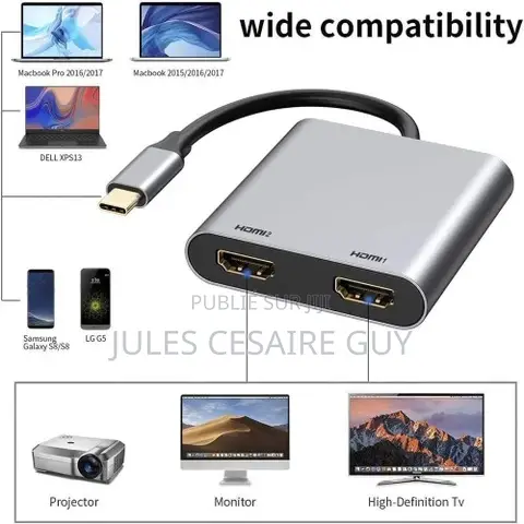 Adaptateur Usb-C Vers Double Hdmi