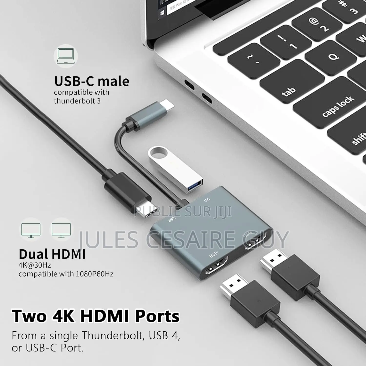 Adaptateur Usb-C Vers Double Hdmi