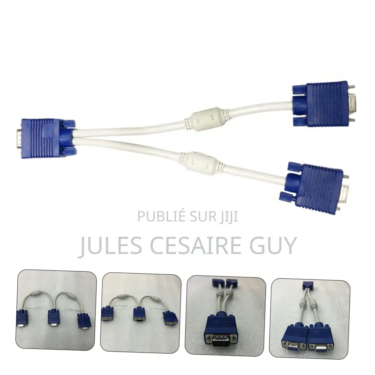 Câble Répartiteur Vga, Câble en Y 1 Mâle Vers 2 Femelles