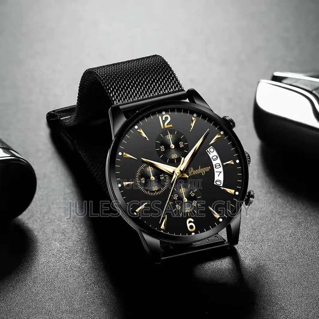 Montre Homme Poedagar- Bracelet Acier Inoxydable