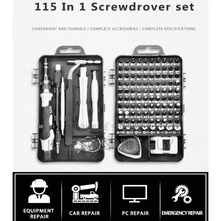 Kit De Réparation 115 en 1 - Tournevis Précision