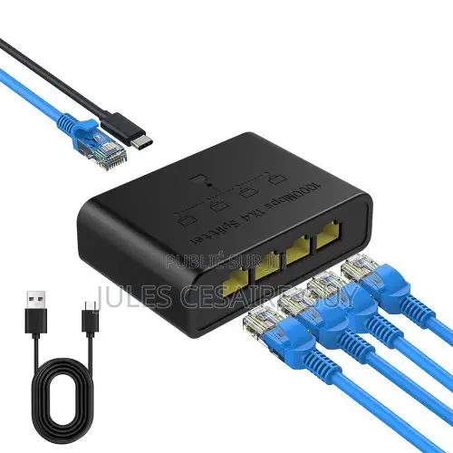 Splitter Ethernet 1vers 4, 1000mbps