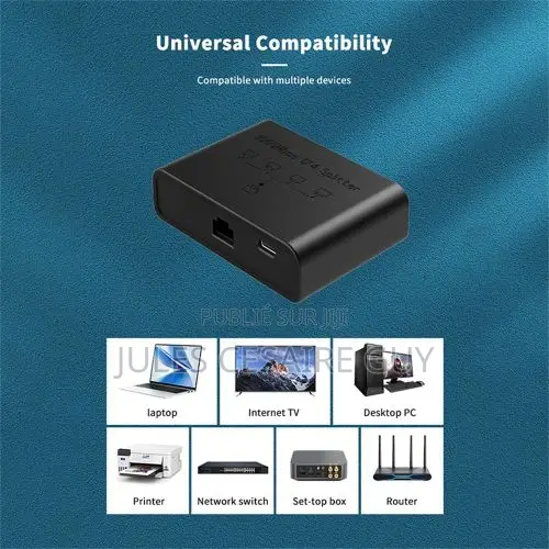 Splitter Ethernet 1vers 4, 1000mbps
