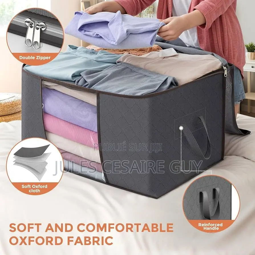 Grands Sacs De Rangement Zippés Pour Vêtements, Organiseur Sous Le Lit