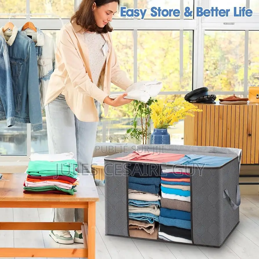 Grands Sacs De Rangement Zippés Pour Vêtements, Organiseur Sous Le Lit